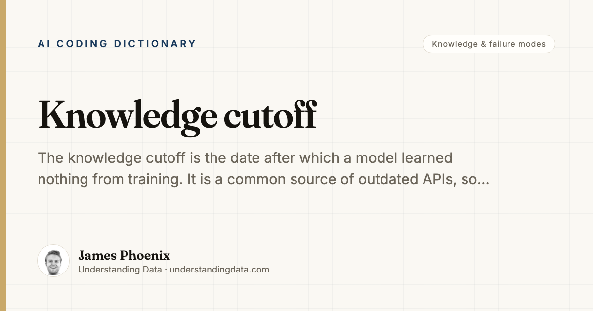 Knowledge cutoff - AI Coding Dictionary | Understanding Data