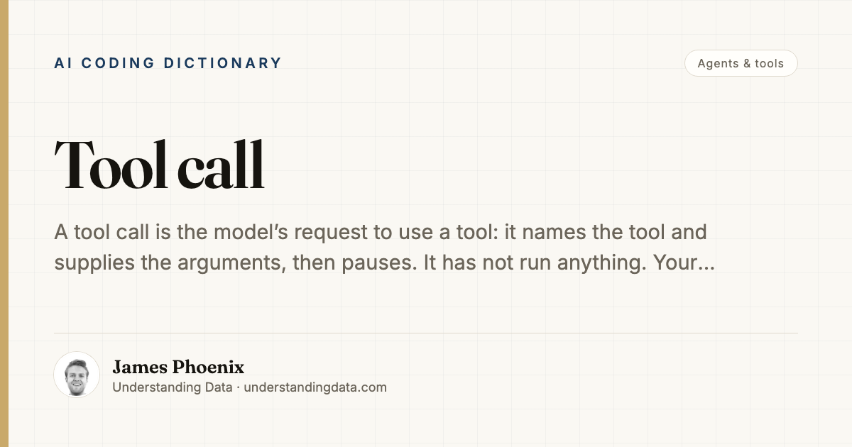 Tool call - AI Coding Dictionary | Understanding Data